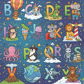 Cosmic Alphabet Animal Mural Wallpaper — Whimsical Educational Design Mural Wallpaper - room preview 03