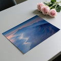 Aerial Volcanic Mountain Range Mural Wallpaper — Twilight Horizon Mural Wallpaper - room preview 03