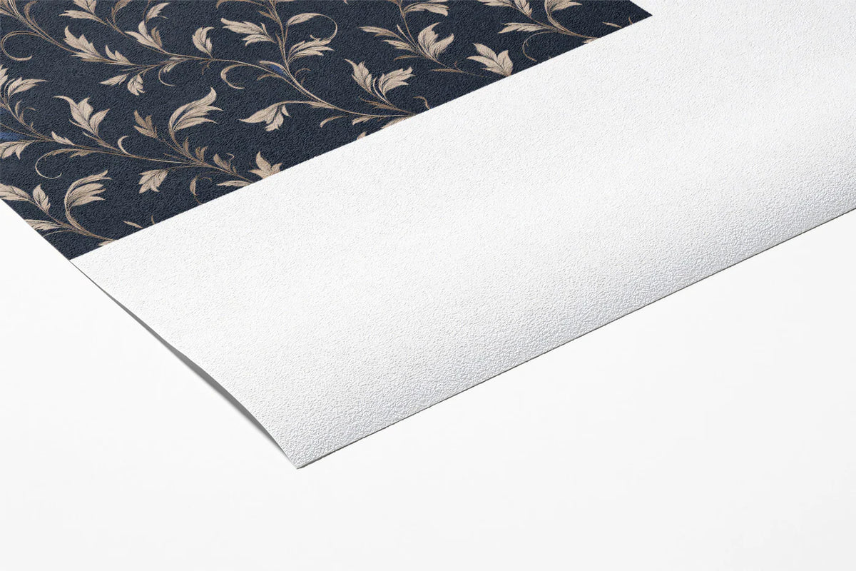 Midnight Botanical Trailing Vine Mural Wallpaper — Classic Decor Mural Wallpaper - room preview 03