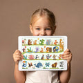 Animal Alphabet Journey Mural Wallpaper — Whimsical Kids Illustration Mural Wallpaper - room preview 03