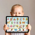 Cheerful Animal Alphabet Mural Wallpaper — Whimsical Educational Art Mural Wallpaper - room preview 03