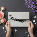Minimalist Botanical Branch Mural — Black and White Art Mural Wallpaper - room preview 03