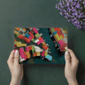 Aerial Mediterranean Village Mural Wallpaper — Colorful Art Mural Wallpaper - room preview 03