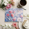 Snow-Dusted Pink Rose Mural Wallpaper — Romantic Winter Floral Mural Wallpaper - room preview 03