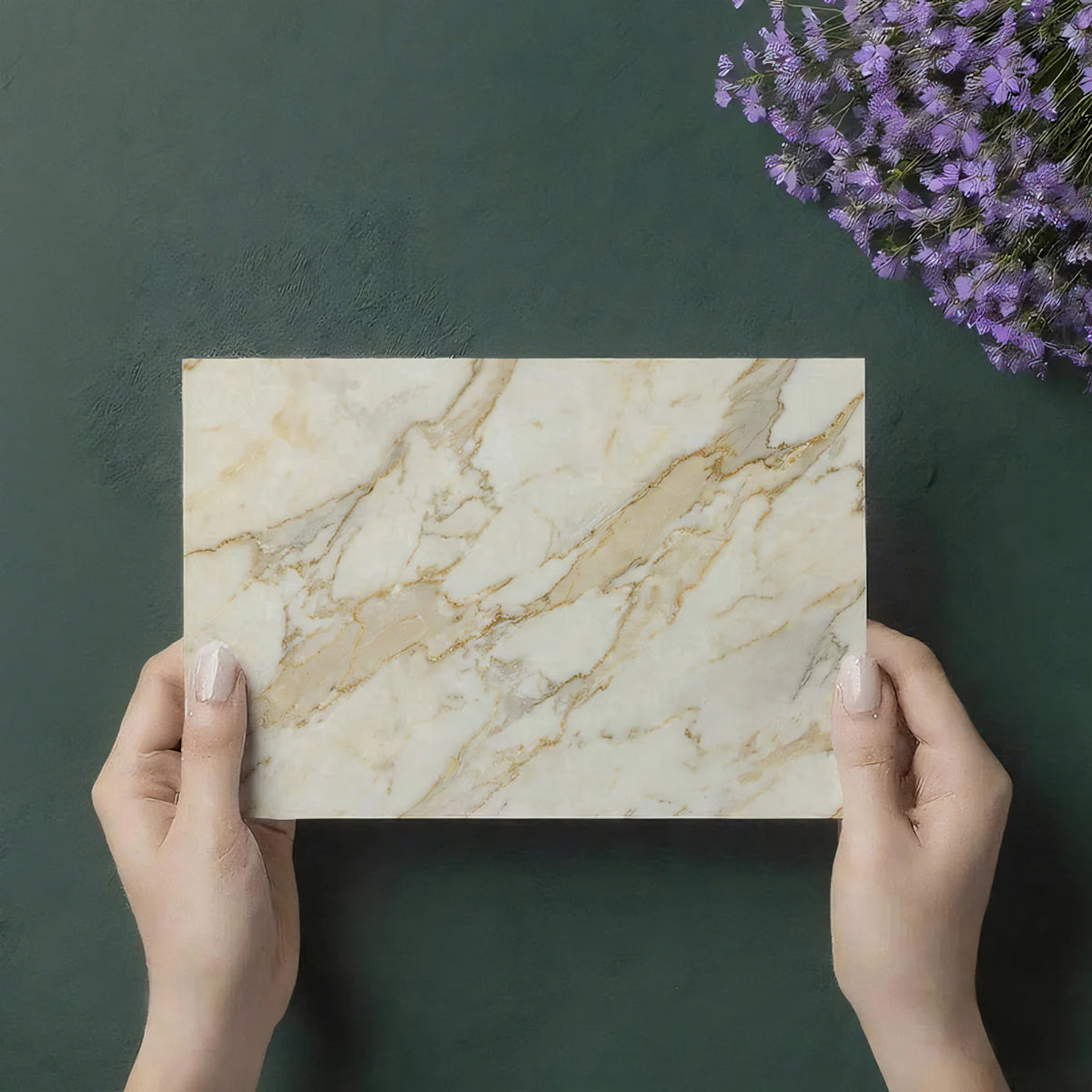 White and Gold Marble Mural Wallpaper — Luxury Stone Aesthetic Mural Wallpaper - room preview 03