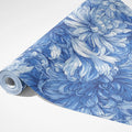 Blue and White Chrysanthemum Floral Mural Wallpaper - room preview 03