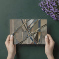 Metallic Geometric Abstract Mural Wallpaper — Modern Architectural Mural Wallpaper - room preview 03