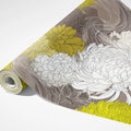 Chrysanthemum Bloom Mural Wallpaper — Energetic Botanical Art Mural Wallpaper - room preview 03