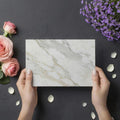 White and Gold Marble Mural Wallpaper — Sophisticated Stone Design Mural Wallpaper - room preview 03