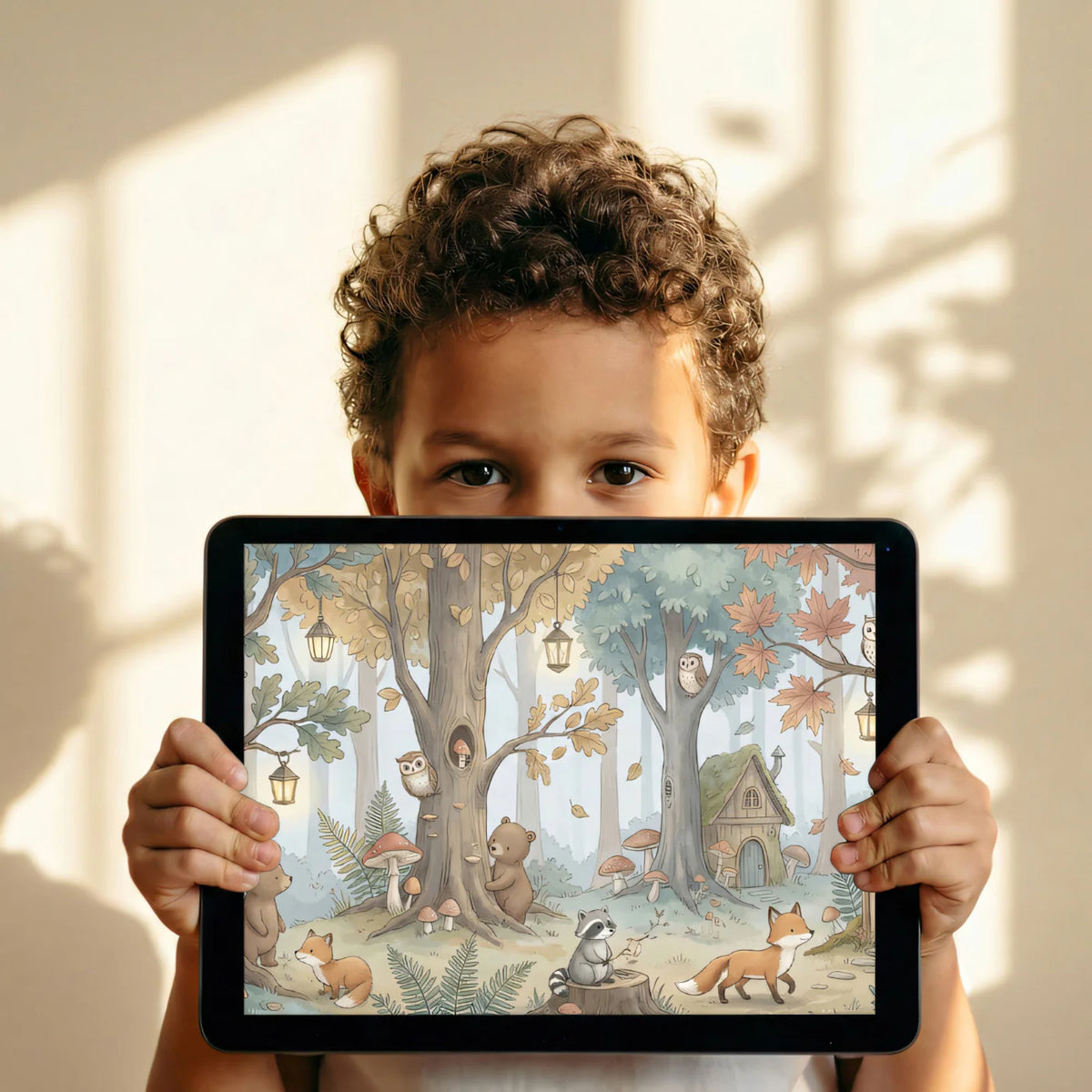 Storybook Fairy Village Mural Wallpaper — Whimsical Forest Design Mural Wallpaper - room preview 03