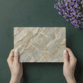 Grey and Gold Marble Mural Wallpaper — Sophisticated Stone Design Mural Wallpaper - room preview 03