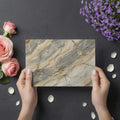 Grey and Gold Onyx Marble Mural Wallpaper — Sophisticated Stone Mural Wallpaper - room preview 03