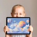Floating Hot Air Balloon Mural Wallpaper —Whimsical Sky Design Mural Wallpaper - room preview 03
