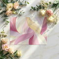 Abstract Organic Curves Mural Wallpaper — Soft Dusty Rose & Cream Mural Wallpaper - room preview 03