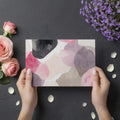 Abstract Collage Mural Wallpaper in Magenta and Charcoal Hues Mural Wallpaper - room preview 03