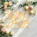 Organic Pebble Mural Wallpaper — Soft Apricot and Cream Circles Mural Wallpaper - room preview 03