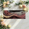 Burgundy and Gold Fluid Marble Mural Wallpaper — Artistic Design Mural Wallpaper - room preview 03