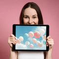 Floating Pastel Balloons Mural Wallpaper — Airy Sky Motif Mural Wallpaper - room preview 03