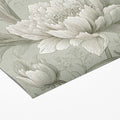 Classical Peony Mural Wallpaper — Sage Green Botanical Art Mural Wallpaper - room preview 03
