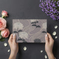 Minimalist Chrysanthemum Mural Wallpaper — Muted Floral Art Mural Wallpaper - room preview 03