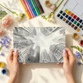 Metropolis Sketch Mural Wallpaper —Architectural Worm's-Eye View Mural Wallpaper - room preview 03