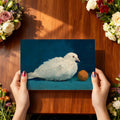 Artistic Still Life Mural Wallpaper Resting White Pigeon Mural Wallpaper - room preview 03