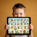 Animal Alphabet Whimsical Mural Wallpaper — Colorful Learning Decor Mural Wallpaper - room preview 03