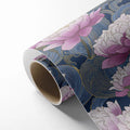 Chinoiserie Lotus Wave Mural Wallpaper — Artistic Floral Decor Mural Wallpaper - room preview 03