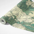 Japanese Wave and Peony Mural Wallpaper — Artistic Chinoiserie Mural Wallpaper - room preview 03