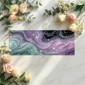 Cosmic Fluid Mural Wallpaper — Abstract Purple and Teal Galaxy Art Mural Wallpaper - room preview 03