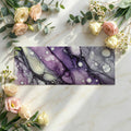 Cosmic Fluid Art Mural Wallpaper in Deep Purple and Cream Mural Wallpaper - room preview 03