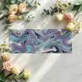Fluid Marble Mural Wallpaper — Artistic Purple and Teal Abstract Mural Wallpaper - room preview 03