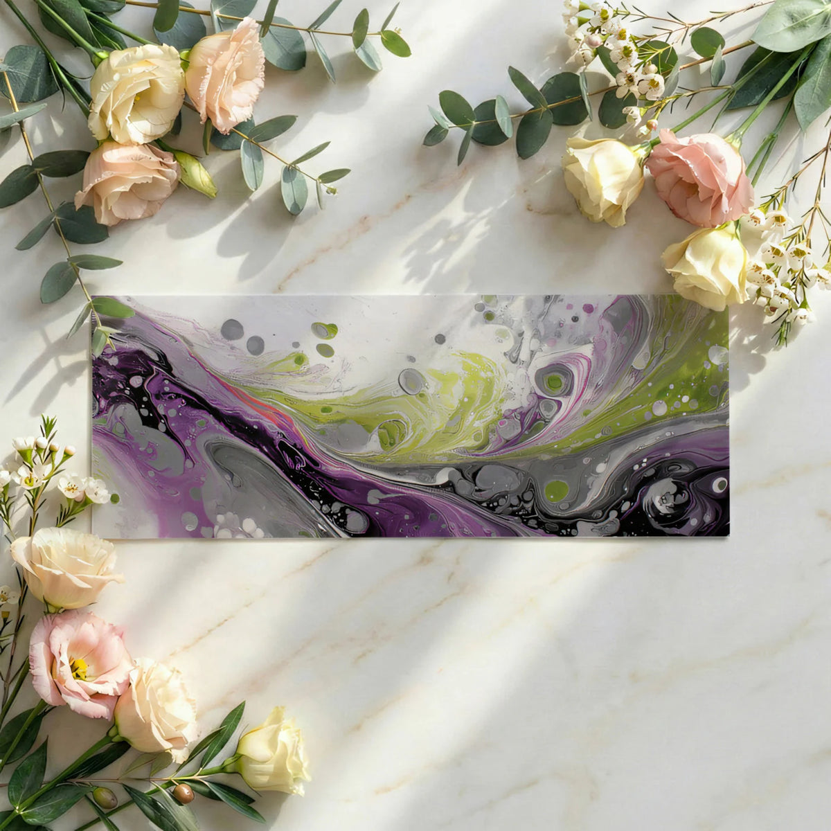 Fluid Motion Abstract Mural Wallpaper — Modern Artistic Statement Mural Wallpaper - room preview 03