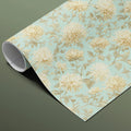 Cream Chrysanthemum Mural Wallpaper — Vintage Botanical Garden Mural Wallpaper - room preview 03