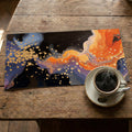 Fluid Abstract Mural Wallpaper with Gold Accents — Modern Art Wall Mural Wallpaper - room preview 03
