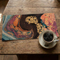 Metallic Fluid Art Mural Wallpaper — Abstract Acrylic Pour Design Mural Wallpaper - room preview 03