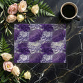Deep Violet Chrysanthemum Mural Wallpaper — Botanical Art Mural Wallpaper - room preview 03