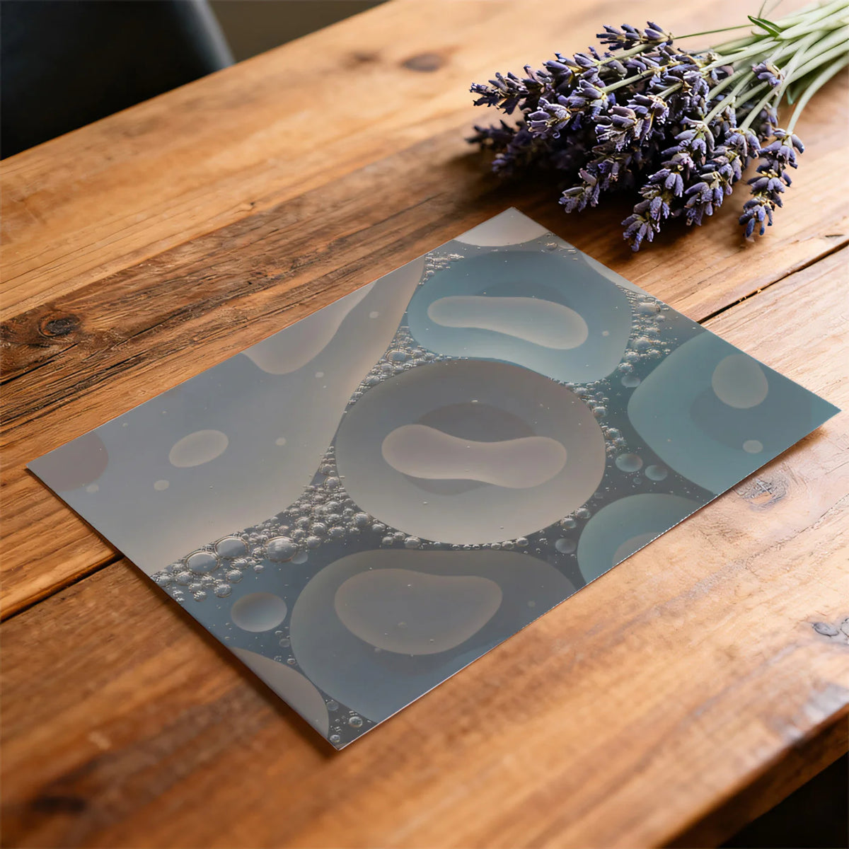 Macro Fluid Bubble Mural Wallpaper — Soft Earth Tone Fluid Art Mural Wallpaper - room preview 03