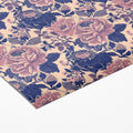 Vintage Rose Garden Mural Wallpaper — Muted Navy and Dusty Pink Mural Wallpaper - room preview 03