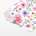 Watercolor Wildflower Meadow Mural Wallpaper — Whimsical Floral Mural Wallpaper - room preview 03
