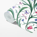 Entwined Lily and Heart Botanical Mural Wallpaper - room preview 03