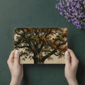 Ancient Oak Tree Mural Wallpaper — Vintage Botanical Engraving Mural Wallpaper - room preview 03