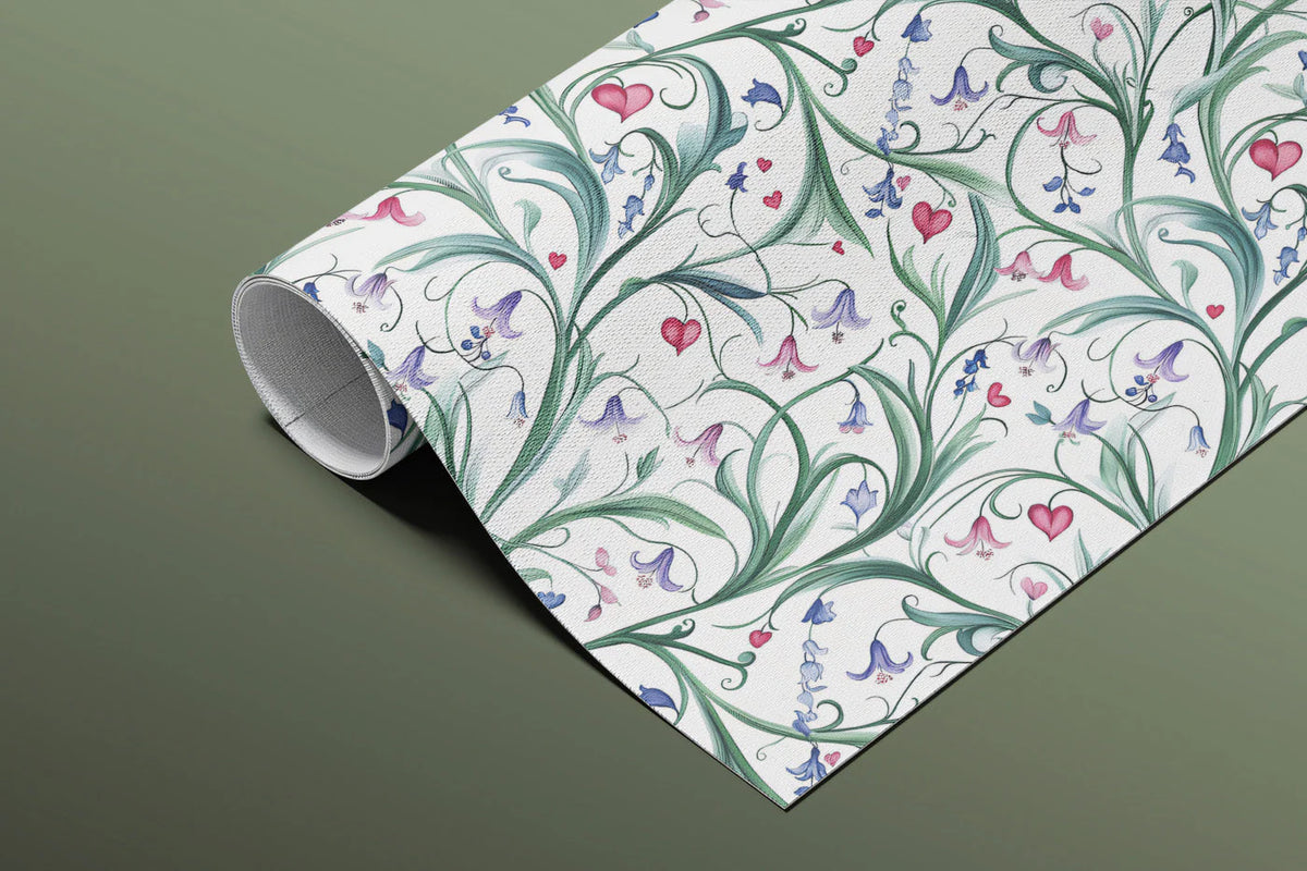 Art Nouveau Willow Vine Mural Wallpaper — Floral and Leaf Pattern Mural Wallpaper - room preview 03