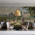 Chateau Gardens Landscape Mural Wallpaper — Vintage European Scene Mural Wallpaper - room preview 03