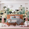 Castle of Playful Cats Mural Wallpaper — Whimsical Kids Decor Mural Wallpaper - room preview 03