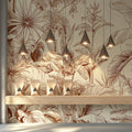 Botanical Sketch Mural Wallpaper in Sepia Tones Mural Wallpaper - room preview 03