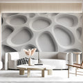 Organic Cellular 3D Mural Wallpaper — Modern Architectural Decor Mural Wallpaper - room preview 03