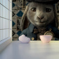 Storybook Rabbit Mural Wallpaper — Whimsical Victorian Pattern Mural Wallpaper - room preview 03