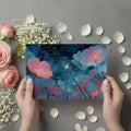 Cosmic Floral Fantasy Mural Wallpaper — Whimsical Night Garden Mural Wallpaper - room preview 03