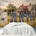 Country Homestead Mural Wallpaper — Pastoral Watercolor Scene Mural Wallpaper - room preview 03